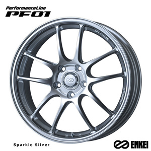 送料無料 エンケイ PerformanceLine PF01 (SS) 10.5J-18 +15 5H-114.3 (18インチ) 5H114.3 10.5J+15【4本セット 新品】