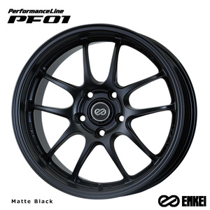 送料無料 エンケイ PerformanceLine PF01 (MBK) 6.5J-15 +45 4H-100 (15インチ) 4H100 6.5J+45【4本セット 新品】