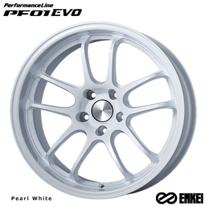 送料無料 エンケイ PerformanceLine PF01 EVO (PW) 10.5J-18 +22 5H-114.3 (18インチ) 5H114.3 10.5J+22【1本単品 新品】