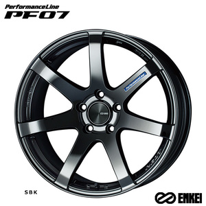 送料無料 エンケイ PerformanceLine PF07 (SBK) 8J-19 +45 5H-114.3 (19インチ) 5H114.3 8J+45【2本セット 新品】