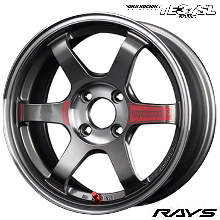 送料無料 レイズ VOLK RACING TE37 SONIC SL 8J-16 +24 4H-100 (16インチ) 4H100 8J+24【4本セット 新品】