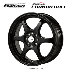 送料無料 5次元 CANNON BALL 7J-16 +40 5H-100 (16インチ) 5H100 7J+40【2本セット 新品】