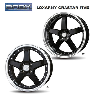 送料無料 バドックス LOXARNY GRASTAR FIVE 8J-19 +38 5H-114.3 (19インチ) 5H114.3 8J+38【1本単品 新品】