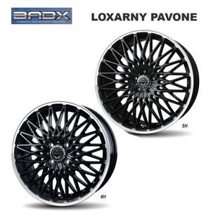 送料無料 バドックス LOXARNY PAVONE 7.5J-18 +55 5H-114.3 (18インチ) 5H114.3 7.5J+55【2本セット 新品】