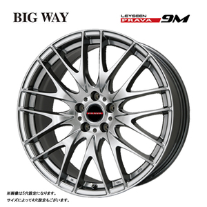 送料無料 ビッグウェイ Leyseen PRAVA 9M 8J-19 +38 5H-114.3 (19インチ) 5H114.3 8J+38【1本単品 新品】