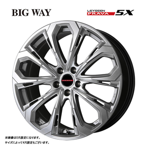 送料無料 ビッグウェイ Leyseen PRAVA 5X 8J-18 +42 5H-108 (18インチ) 5H108 8J+42【1本単品 新品】