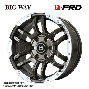 送料無料 ビッグウェイ B-LUGNAS FRD 7J-17 +35 5H-114.3 (17インチ) 5H114.3 7J+35【4本セット 新品】