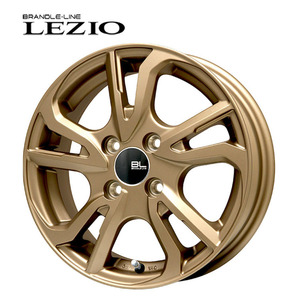 送料無料 ブランドルライン LEZIO 4.5J-14 +44 4H-100 (14インチ) 4H100 4.5J+44【4本セット 新品】