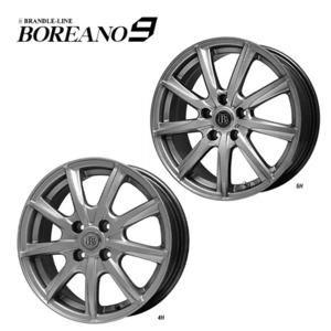 送料無料 ブランドルライン BOREANO9 5.5J-14 +38 4H-100 (14インチ) 4H100 5.5J+38【2本セット 新品】