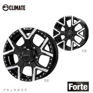 送料無料 クライメイト SUW Forte BKC 9.5J-20 +53 5H-150 (20インチ) 5H150 9.5J+53【4本セット新品】