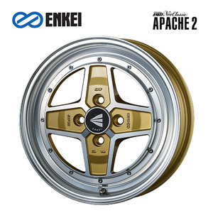 送料無料 エンケイ ENKEI Neo Classic APACHE2 5J-15 +45 4H-100 (15インチ) 4H100 5J+45【4本セット 新品】