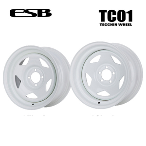 送料無料 ESB CLS TC01 TECCHIN WHEEL 8J-15 －10 4H-100 (15インチ) 4H100 8J－10【2本セット 新品】