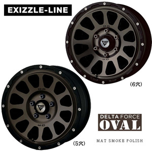 送料無料 デルタフォース OVAL (MSP) 7J-17 +32 5H-114.3 (17インチ) 5H114.3 7J+32【4本セット 新品】