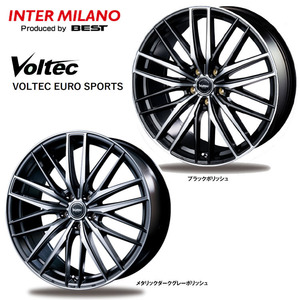 送料無料 インターミラノ VOLTEC EURO SPORTS 8.5J-20 +38 5H-114.3 (20インチ) 5H114.3 8.5J+38【2本セット 新品】