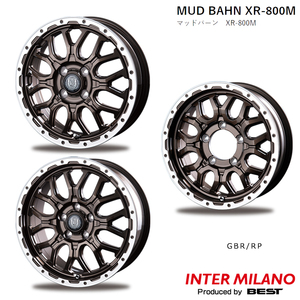 送料無料 インターミラノ MUD BAHN XR-800M (GBR/RP） 5.5J-16 +0 5H-139.7 (16インチ) 5H139.7 5.5J+0【1本単品 新品】