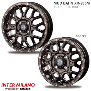 送料無料 インターミラノ MUD BAHN XR-800M （GBR/PP） 4.5J-14 +45 4H-100 (14インチ) 4H100 4.5J+45【1本単品 新品】