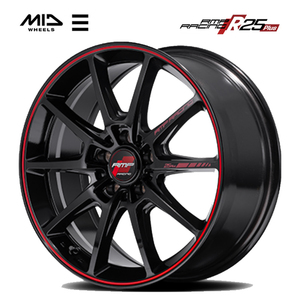 送料無料 マルカサービス RMP RACING R25 Plus 7.5J-18 +50 5H-114.3 (18インチ) 5H114.3 7.5J+50【2本セット 新品】