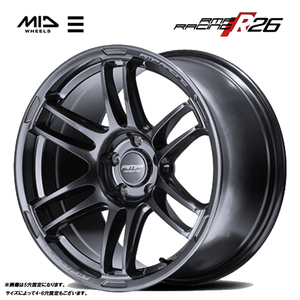 送料無料 マルカサービス RMP RACING R26 8J-18 +38 6H-139.7 (18インチ) 6H139.7 8J+38【2本セット 新品】