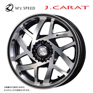 送料無料 エムズスピード J-CARAT 7J-17 +48 5H-100 (17インチ) 5H100 7J+48【4本セット 新品】