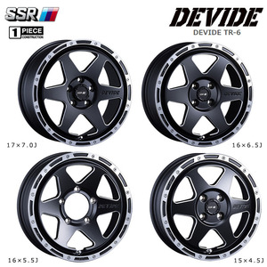 送料無料 SSR DEVIDE TR-6 4.5J-14 +43 4H-100 (14インチ) 4H100 4.5J+43【1本単品 新品】