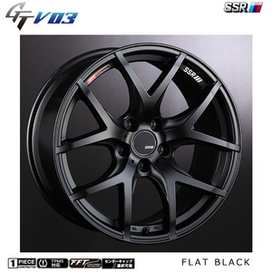 送料無料 SSR GTV 03 7.5J-18 +43 5H-114.3 (18インチ) 5H114.3 7.5J+43【2本セット 新品】