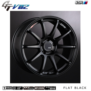 送料無料 SSR GTV 02 7.5J-18 +48 5H-100 (18インチ) 5H100 7.5J+48【2本セット 新品】