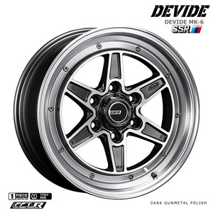 送料無料 SSR DEVIDE MK-6 6.5J-16 +38 6H-139.7 (16インチ) 6H139.7 6.5J+38【2本セット 新品】