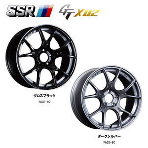 送料無料 SSR GTX02 8.5J-18 +50 5H-114.3 (18インチ) 5H114.3 8.5J+50【4本セット 新品】