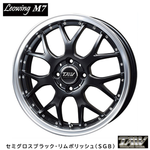 送料無料 トライアルファ TAW Leowing M7 7J-17 +45 5H-114.3 (17インチ) 5H114.3 7J+45【1本単品 新品】