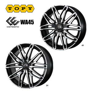 送料無料 TOPY CEREBRO WA45 7.5J-18 +38 5H-114.3 (18インチ) 5H114.3 7.5J+38【4本セット 新品】