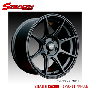 送料無料 トラストジャパン STEALTH RACING SPEC-01 4HOLE 7J-15 +30 4H-100 (15インチ) 4H100 7J+30【1本単品 新品】