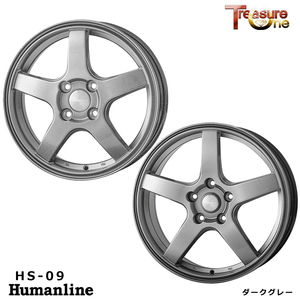 送料無料 トレジャーワン Humanline HS-09 6J-15 +53 5H-114.3 (15インチ) 5H114.3 6J+53【1本単品 新品】