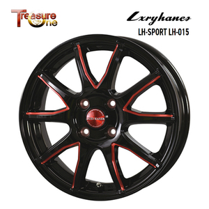 送料無料 トレジャーワン Lxryhanes LH-SPORT LH-015 5.5J-15 +50 4H-100 (15インチ) 4H100 5.5J+50【1本単品 新品】