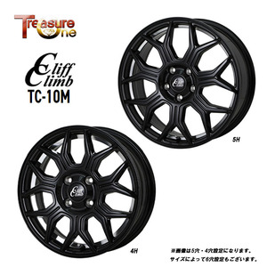 送料無料 トレジャーワン CliffClimb TC-10M 7J-18 +46 4H-100 (18インチ) 4H100 7J+46【4本セット 新品】