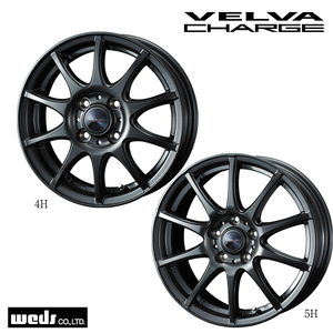 送料無料 ウエッズ VELVA CHARGE 6.5J-16 +47 5H-100 (16インチ) 5H100 6.5J+47【4本セット 新品】