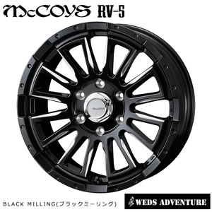 送料無料 ウェッズ McCOYS RV-5(BKM) 7J-18 +38 6H-139.7 (18インチ) 6H139.7 7J+38【4本セット 新品】