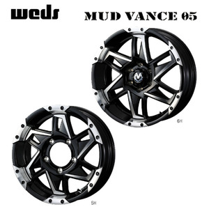 送料無料 ウェッズ MUD VANCE 05 8J-16 +5 6H-139.7 (16インチ) 6H139.7 8J+5【4本セット 新品】