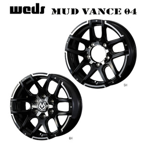 送料無料 ウェッズ MUD VANCE 04 7J-18 +38 6H-139.7 (18インチ) 6H139.7 7J+38【2本セット 新品】