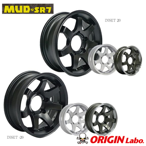 送料無料 オリジン ラボ MUD-SR7 5.5J-16 +20 5H-139.7 (16インチ) 5H139.7 5.5J+20【4本セット 新品】