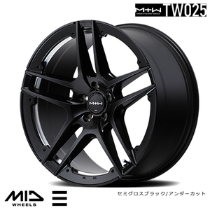 送料無料 マルカサービス MTW TW025 9.5J-20 +41 5H-114.3 (20インチ) 5H114.3 9.5J+41【4本セット 新品】