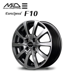 送料無料 マルカ サービス EuroSpeed F10 4.5J-14 +45 4H-100 (14インチ) 4H100 4.5J+45【2本セット 新品】