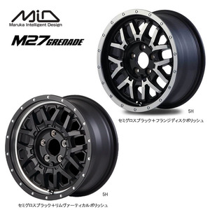 送料無料 マルカサービス NITRO POWER M27 GRENADE 6.5J-16 +38 6H-139.7 (16インチ) 6H139.7 6.5J+38【2本セット 新品】