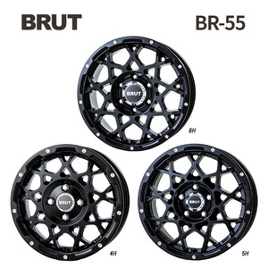 送料無料 ブルート BR-55 5J-14 +45 4H-100 (14インチ) 4H100 5J+45【4本セット 新品】