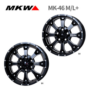 送料無料 MKW MK-46 M/L+ 8J-16 +17 5H-114.3 (16インチ) 5H114.3 8J+17【2本セット 新品】