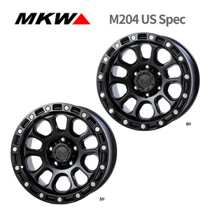 送料無料 MKW M204 US Spec 9J-17 +0 5H-127 (17インチ) 5H127 9J+0【1本単品 新品】