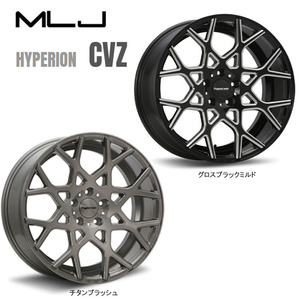 送料無料 MLJ HYPERION CVZ 9.5J-19 +40 5H-114.3 (19インチ) 5H114.3 9.5J+40【4本セット 新品】