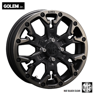 送料無料 クリムソン MG GOLEM Jr. (MBKC) 4.5J-14 +43 4H-100 (14インチ) 4H100 4.5J+43【2本セット 新品】