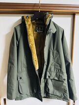 Barbour 裏ボア ナイロンジャケット メンズ オリーブ サイズM/38 HOODED BEDALE SL バブアー ノンワックス_画像1