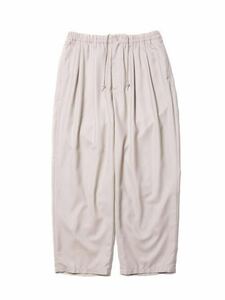 【新品 未使用】新作 23AW T/W Gabardine 2 Tuck Easy Pants COOTIE クーティー トラック イージー ワイドパンツ Taupe 定価28600円 L