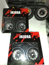 ①Injora CNC 1.9インチビードロック　ネガティブオフセット-10.4mm　深リム RCホイール4本セット　[ｗ1949BG ]未使用品_画像1